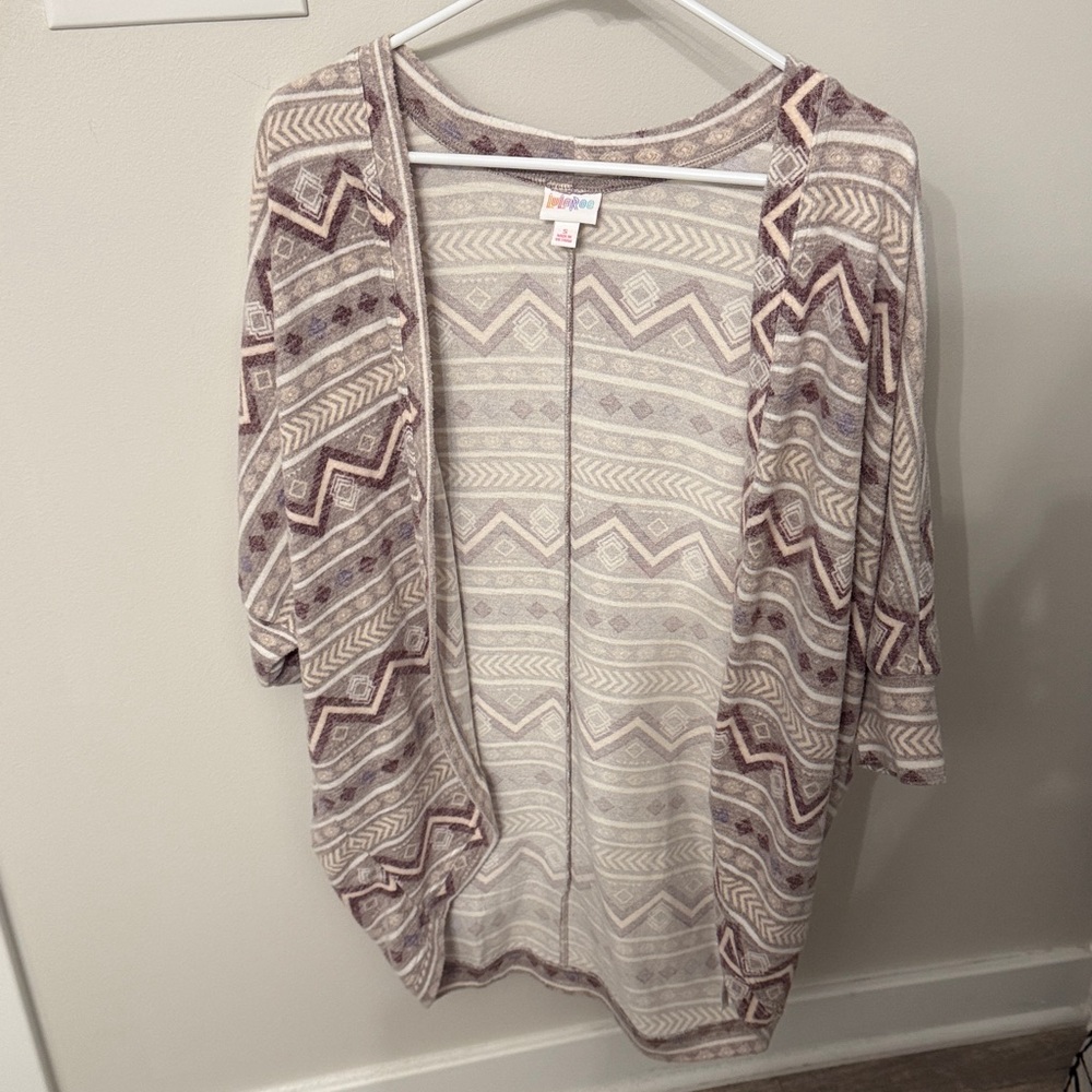 LuLaRoe Chevron Patterned Cardigan. Cross Posted